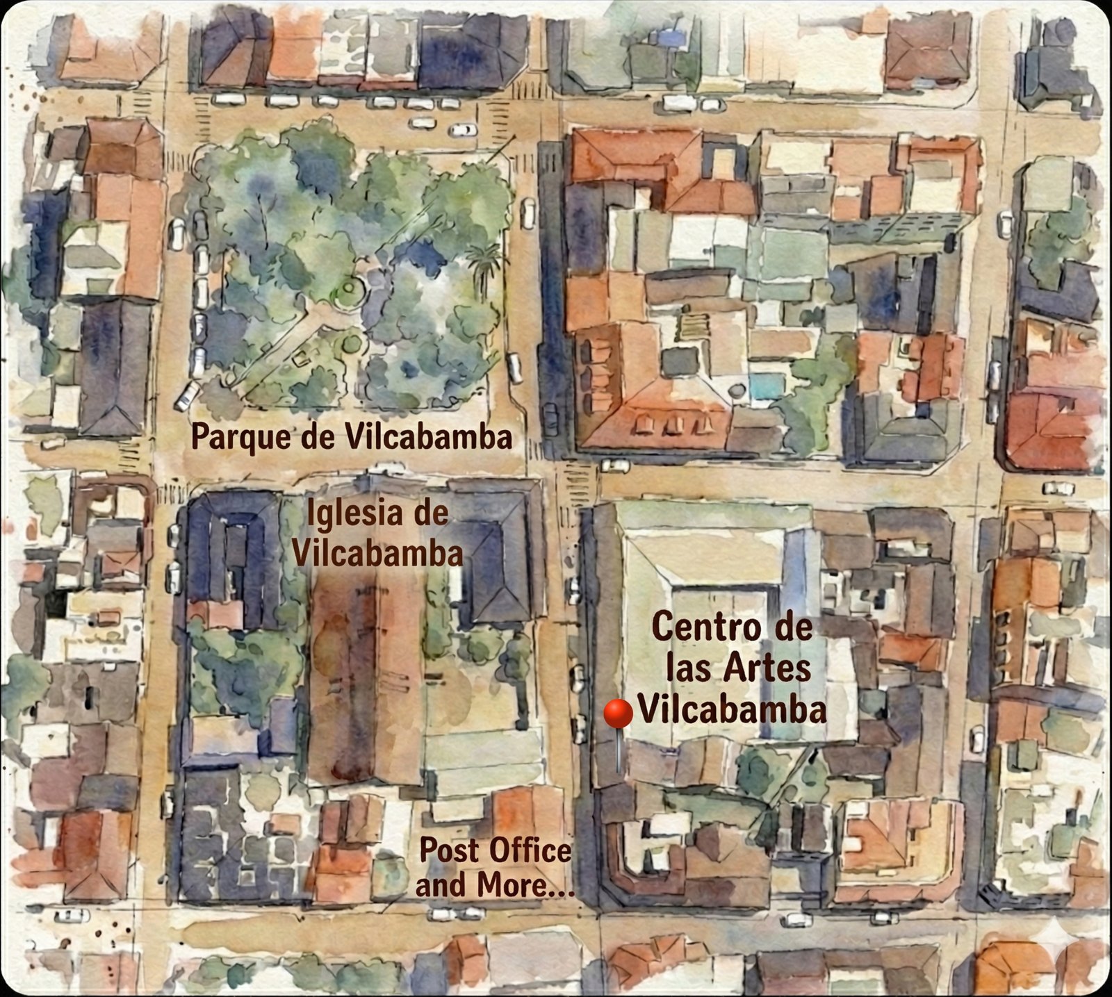 Map location of Centro de las Artes Vilcabamba
